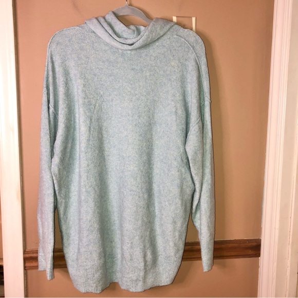 American Eagle Cowl‎ Neck Sweater Blue Size Small - Picture 2 of 5